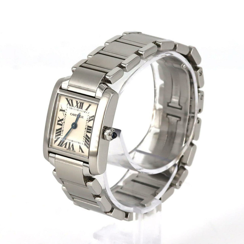 卡地亞 Tank Française SM W51008Q3 不鏽鋼石英錶-1