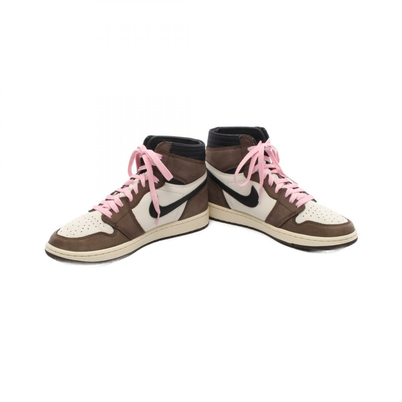 Nike (NIKE) × 特拉維斯·斯科特 (TRAVIS SCOTT) Air Jordan 1 Retro High 運動鞋,棕色皮革,9號,二手-2