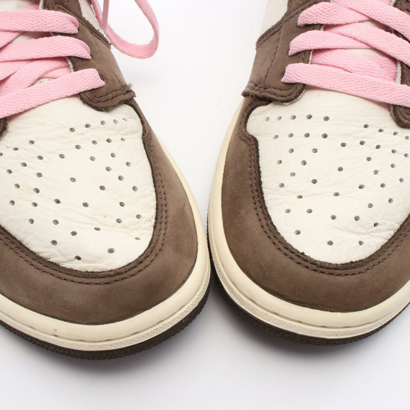 Nike (NIKE) × 特拉維斯·斯科特 (TRAVIS SCOTT) Air Jordan 1 Retro High 運動鞋,棕色皮革,9號,二手-6