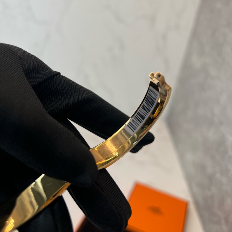 💗香緹國際精品💗 Hermes Clic 鎖頭手環 白金色 保存良好-8