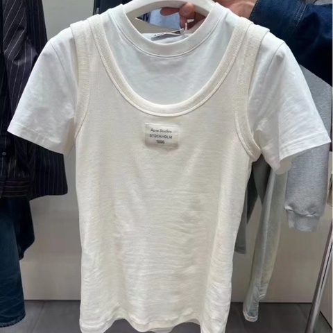 促銷品 2026 春夏 Acne Studios 分層 短袖Tee #XS S M