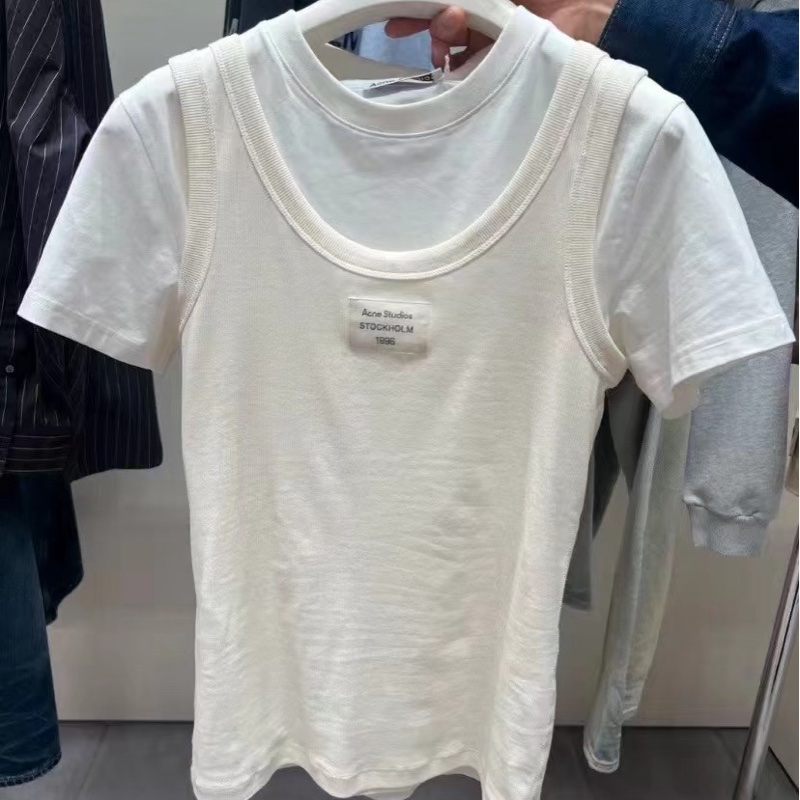 促銷品 2026 春夏 Acne Studios 分層 短袖Tee #XS S M-0