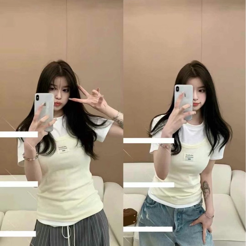 促銷品 2026 春夏 Acne Studios 分層 短袖Tee #XS S M-3