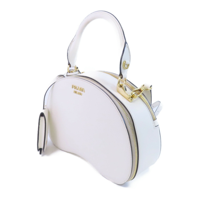 PRADA 牛皮皮革2Way Shoulder Bag金扣手挽肩背兩用袋-2