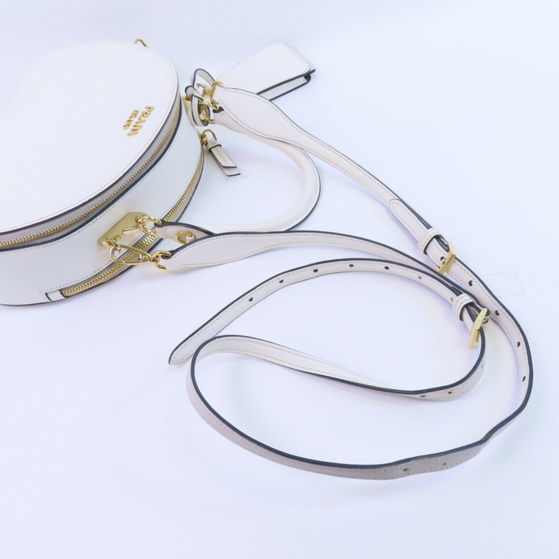PRADA 牛皮皮革2Way Shoulder Bag金扣手挽肩背兩用袋-4