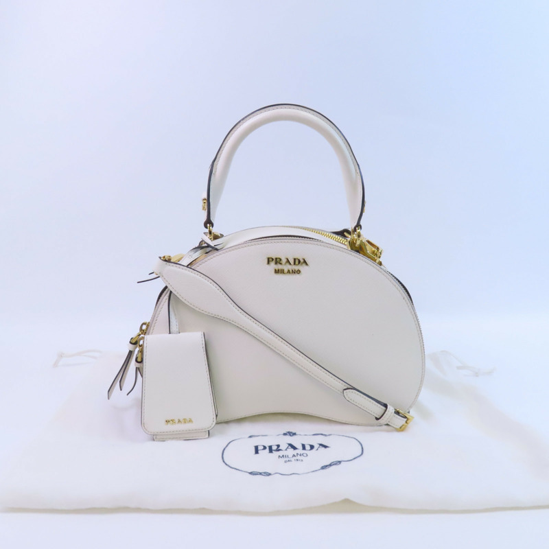 PRADA 牛皮皮革2Way Shoulder Bag金扣手挽肩背兩用袋-18