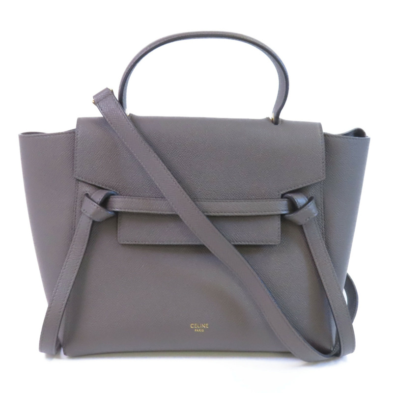 CELINE 牛皮皮革Micro Belt Bag金扣手挽肩背兩用袋-0