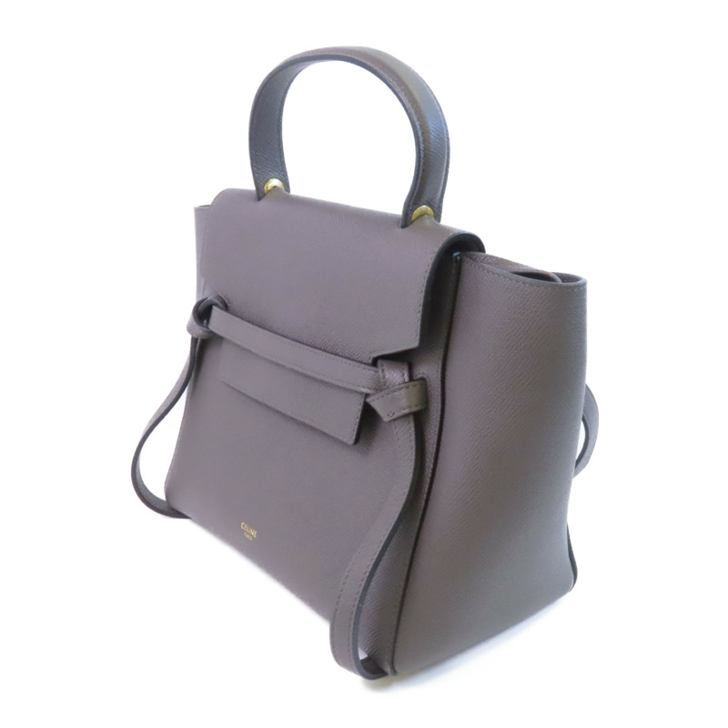 CELINE 牛皮皮革Micro Belt Bag金扣手挽肩背兩用袋-2