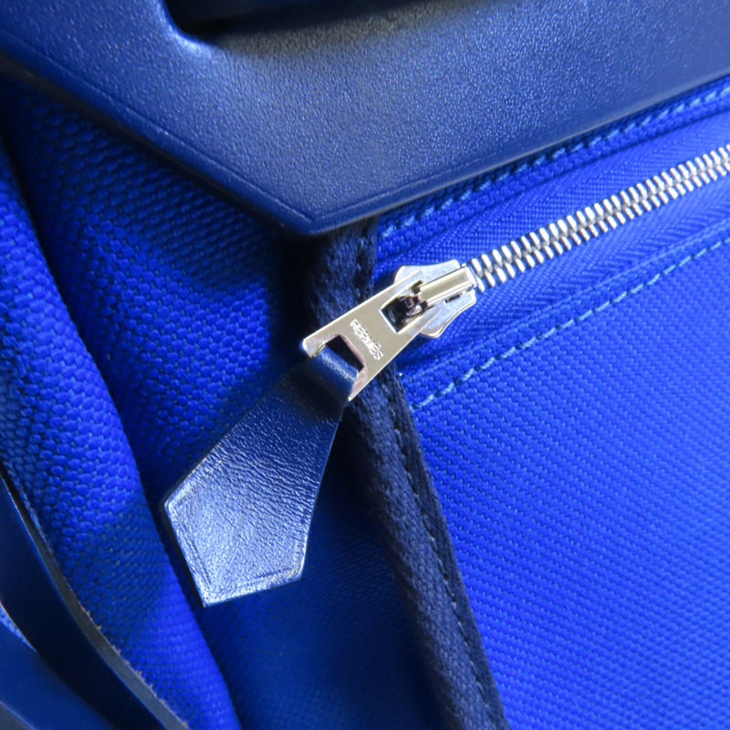 HERMES Toile H帆布Herbag PM銀扣手挽肩背兩用袋-16