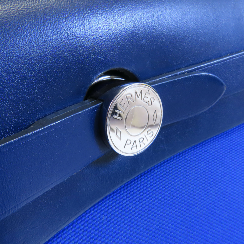 HERMES Toile H帆布Herbag PM銀扣手挽肩背兩用袋-18