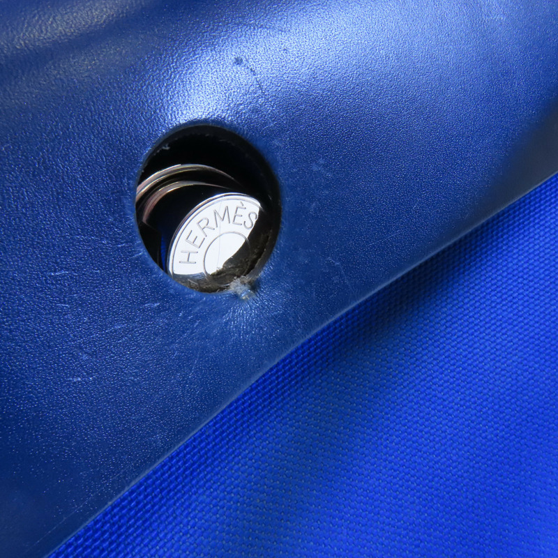 HERMES Toile H帆布Herbag PM銀扣手挽肩背兩用袋-19