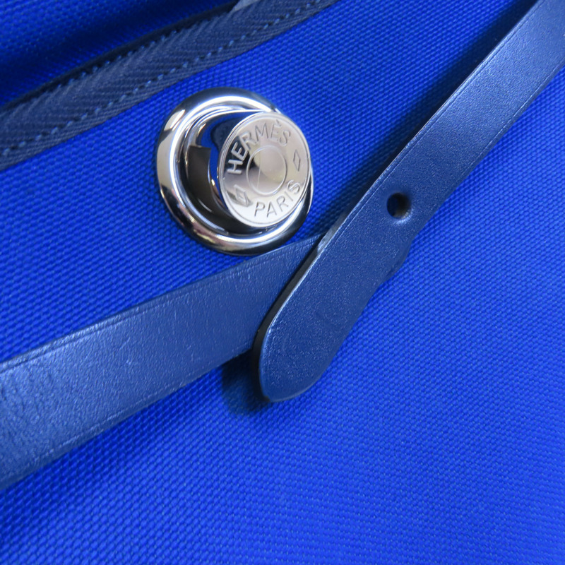 HERMES Toile H帆布Herbag PM銀扣手挽肩背兩用袋-20