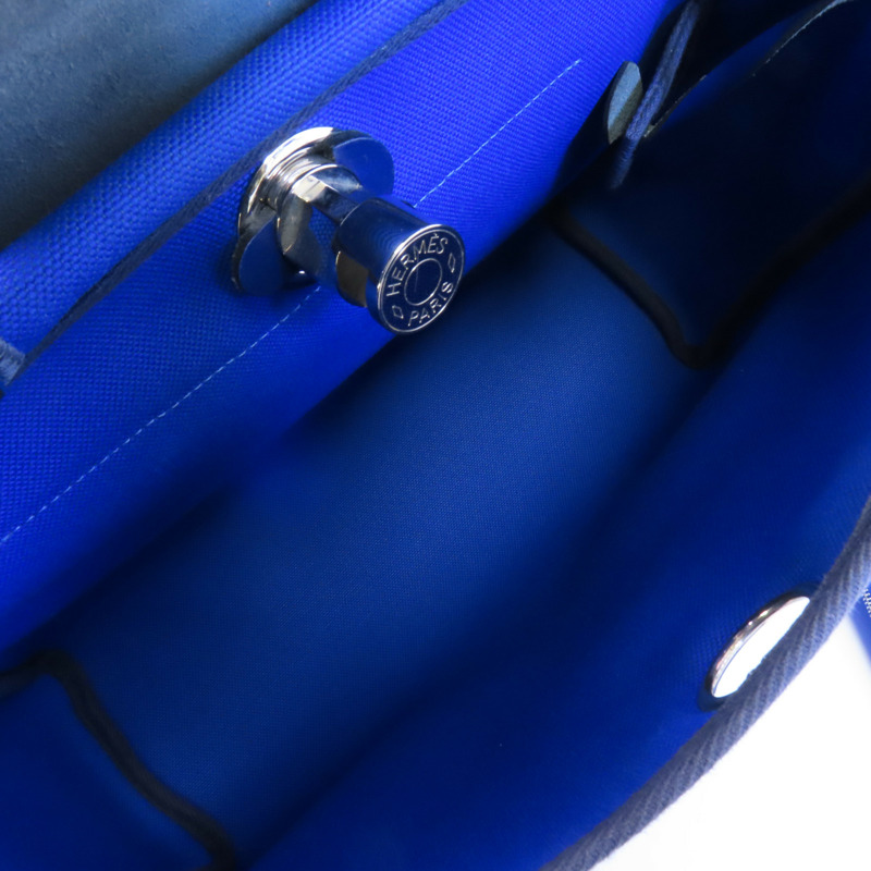 HERMES Toile H帆布Herbag PM銀扣手挽肩背兩用袋-22