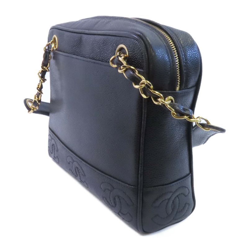 CHANEL 牛皮皮革Vintage Bag金扣鏈帶肩背袋-2