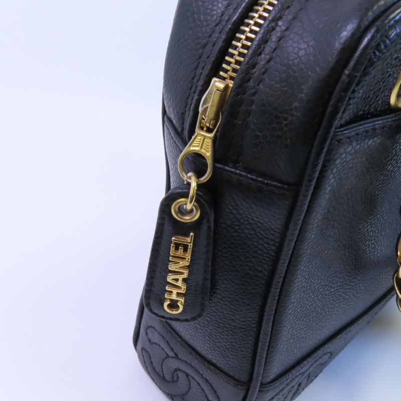 CHANEL 牛皮皮革Vintage Bag金扣鏈帶肩背袋-12