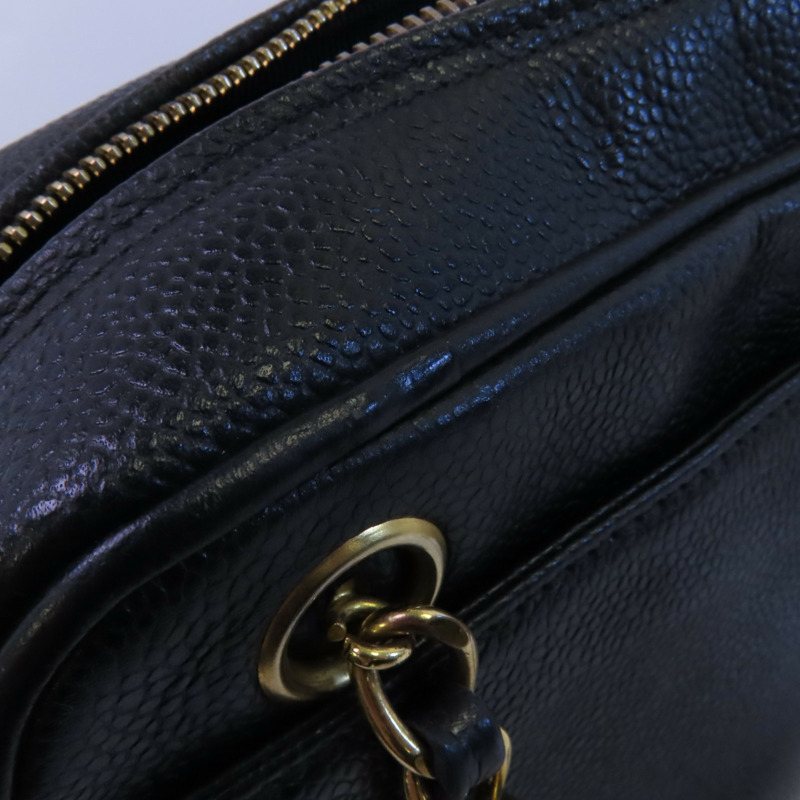 CHANEL 牛皮皮革Vintage Bag金扣鏈帶肩背袋-16