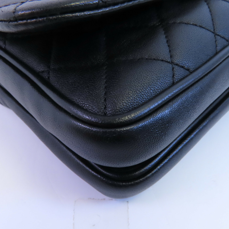 CHANEL 牛皮皮革2Way Shoulder金扣鏈帶手挽肩背兩用袋-5