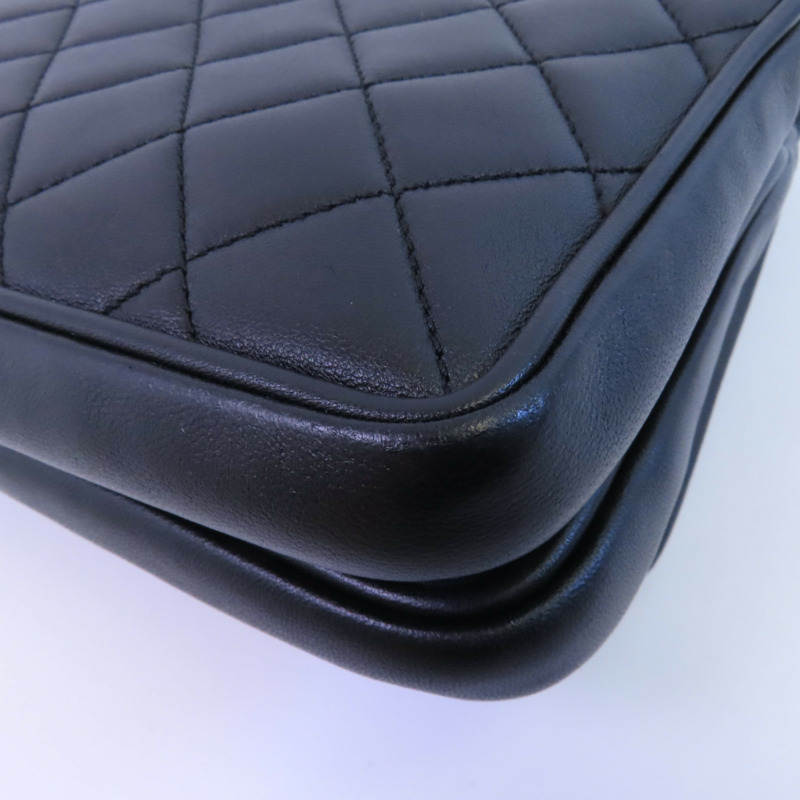 CHANEL 牛皮皮革2Way Shoulder金扣鏈帶手挽肩背兩用袋-8