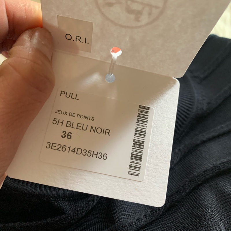 愛馬仕豬鼻針織上衣黑-3