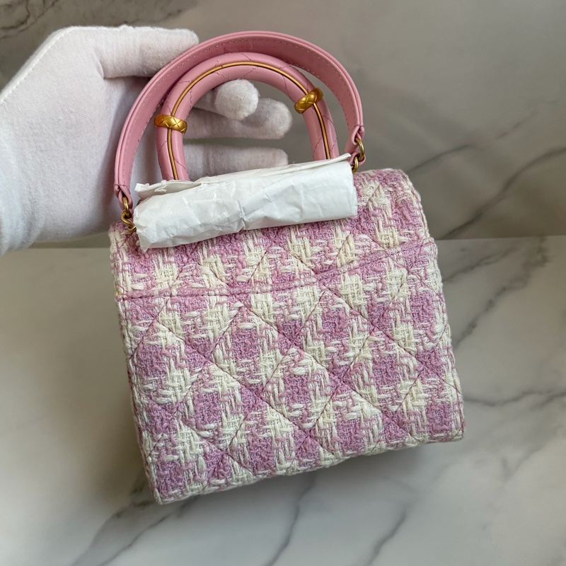 🎆迎新年只要$130,000香奈兒 23S毛倪手柄盒子包 全新晶片款#全市場唯一款-3