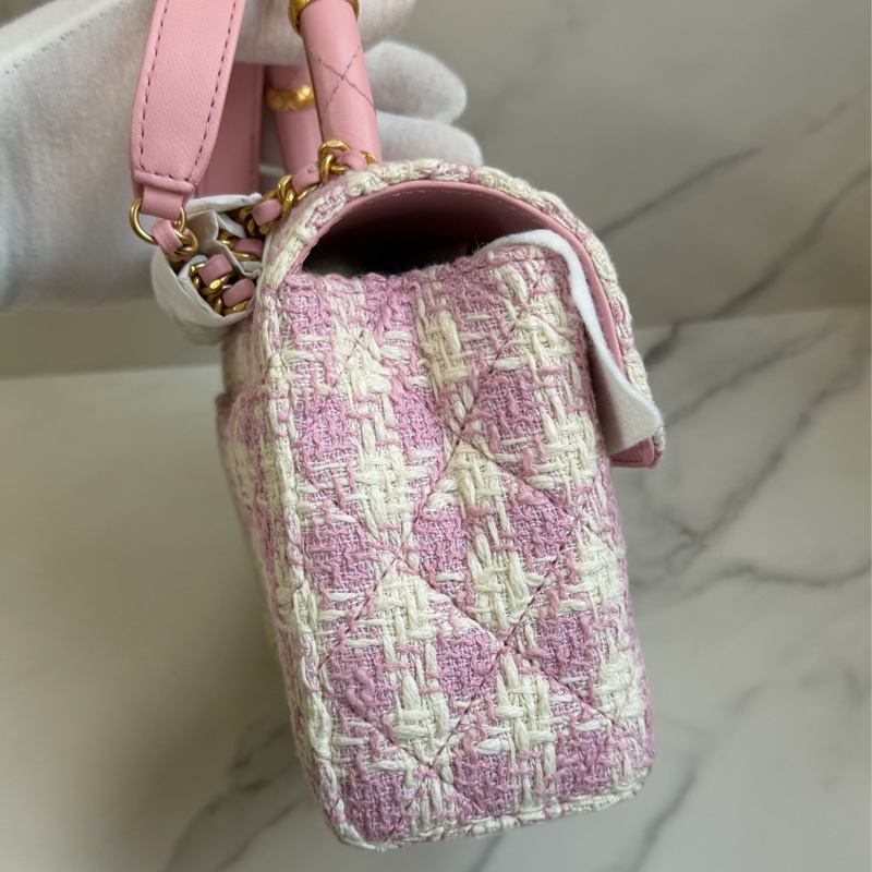 🎆迎新年只要$130,000香奈兒 23S毛倪手柄盒子包 全新晶片款#全市場唯一款-5