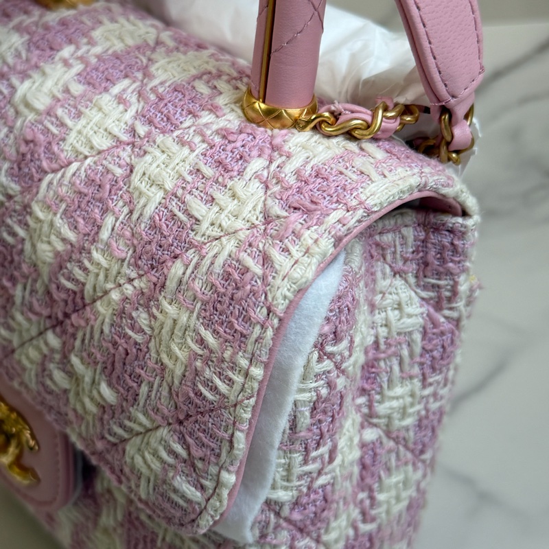 🎆迎新年只要$130,000香奈兒 23S毛倪手柄盒子包 全新晶片款#全市場唯一款-10