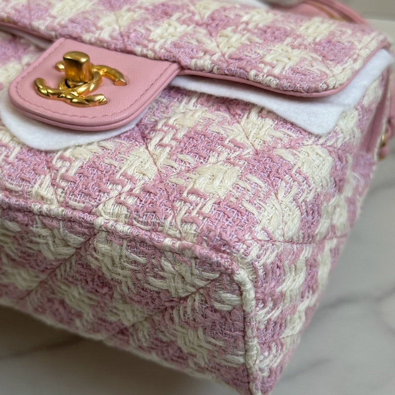 🎆迎新年只要$130,000香奈兒 23S毛倪手柄盒子包 全新晶片款#全市場唯一款-13