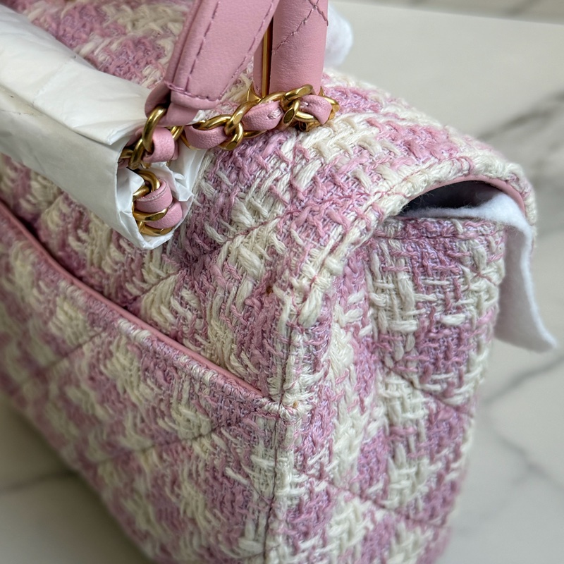 🎆迎新年只要$130,000香奈兒 23S毛倪手柄盒子包 全新晶片款#全市場唯一款-14