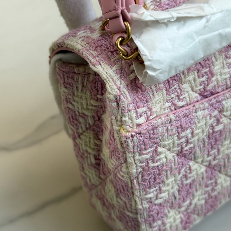 🎆迎新年只要$130,000香奈兒 23S毛倪手柄盒子包 全新晶片款#全市場唯一款-15