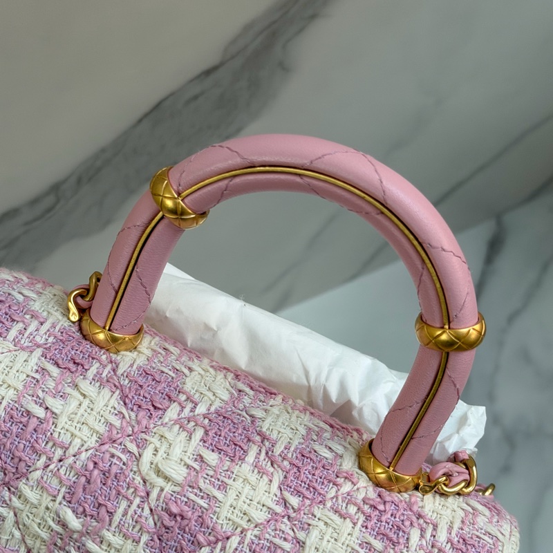 🎆迎新年只要$130,000香奈兒 23S毛倪手柄盒子包 全新晶片款#全市場唯一款-21