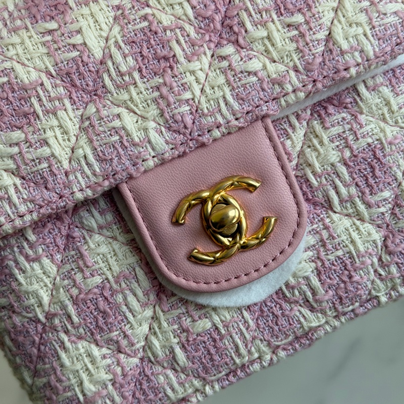 🎆迎新年只要$130,000香奈兒 23S毛倪手柄盒子包 全新晶片款#全市場唯一款-24