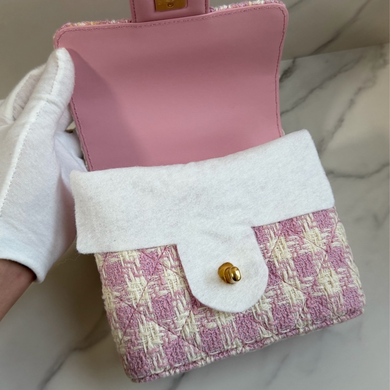 🎆迎新年只要$130,000香奈兒 23S毛倪手柄盒子包 全新晶片款#全市場唯一款-25