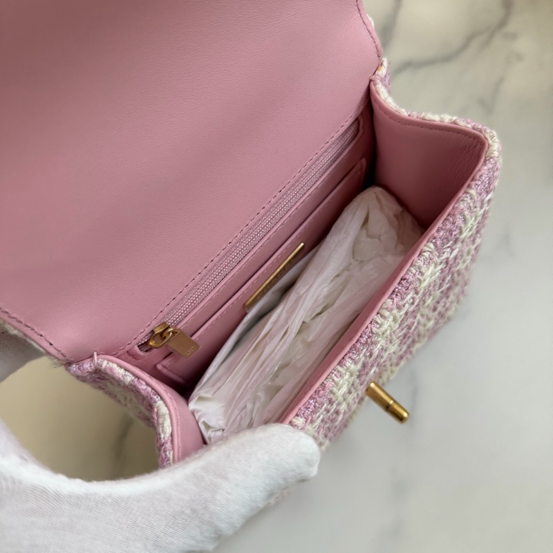 🎆迎新年只要$130,000香奈兒 23S毛倪手柄盒子包 全新晶片款#全市場唯一款-28