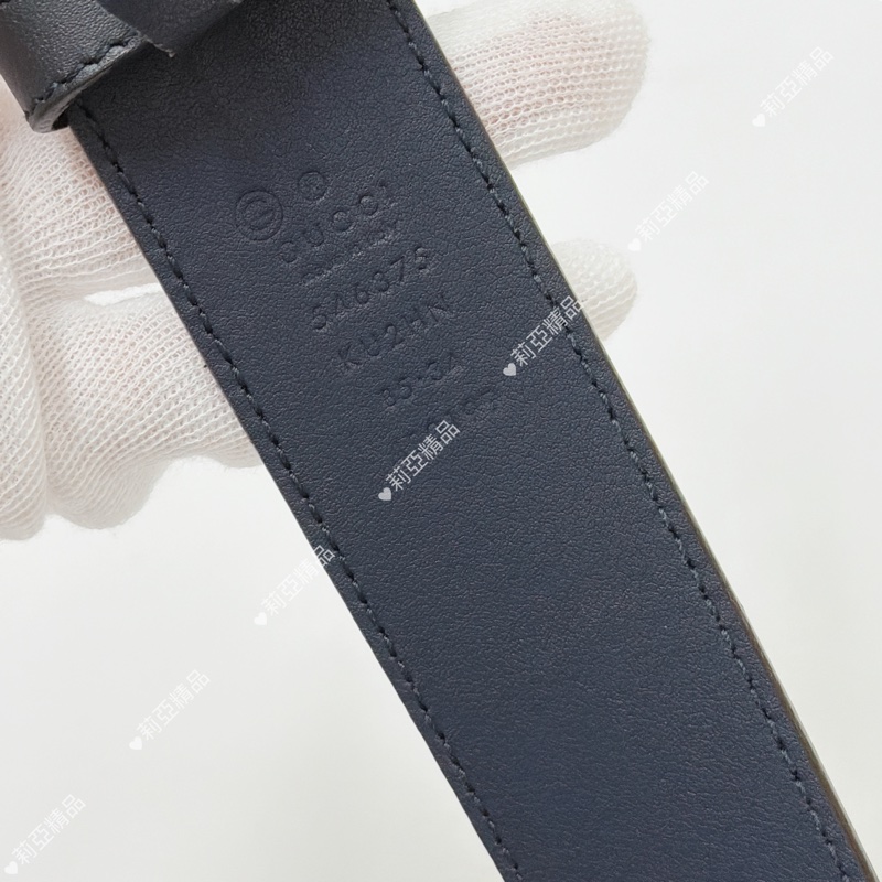 莉亞精品♡ Gucci 花卉皮帶 #85 寬度3.5 二手美品-6