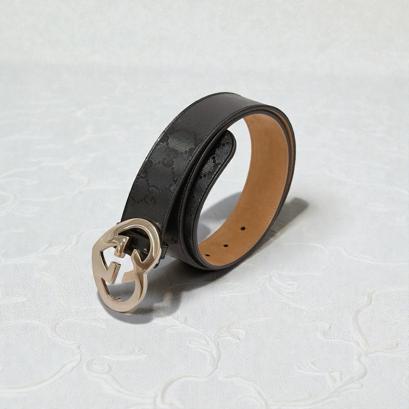 莉亞精品♡ Gucci 愛心皮帶#80 寬度4 二手美品-0