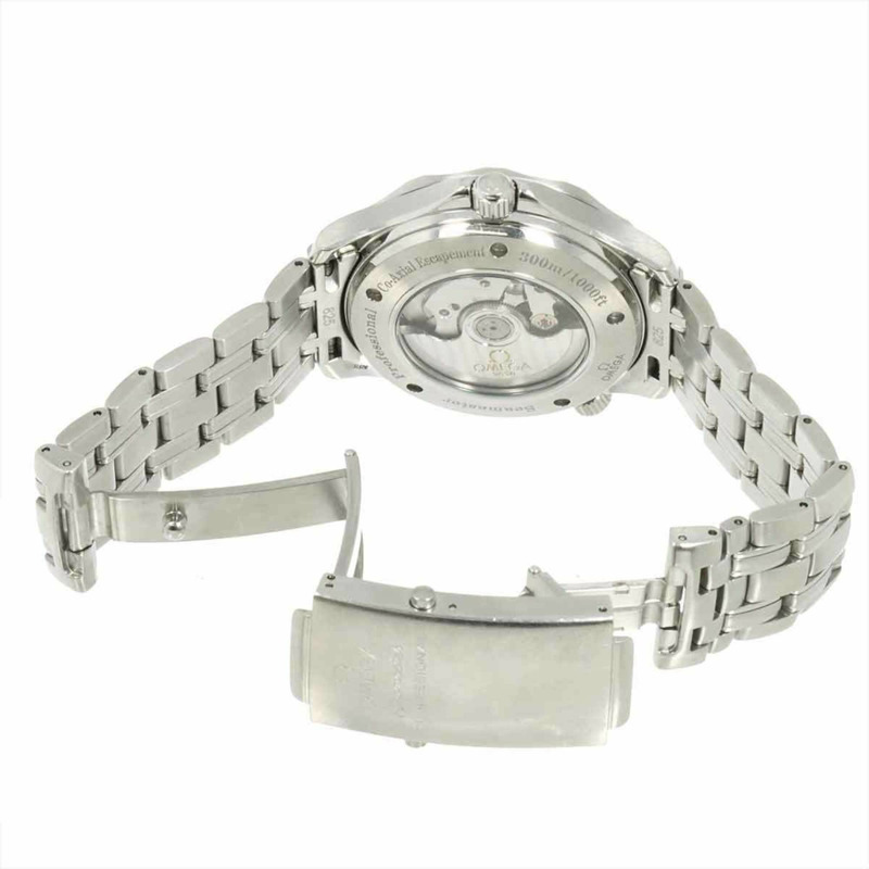 歐米茄海馬系列專業300公尺GMT腕錶 2535 80 男士腕錶，附日期顯示，海軍藍錶盤，自動機械錶-3