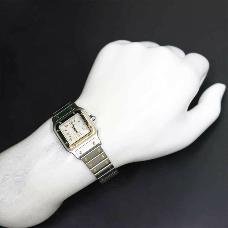 卡地亞 Santos Galbee LM 雙色 W20041C4 男士腕錶,18K 黃金材質,自動上鍊機芯-2