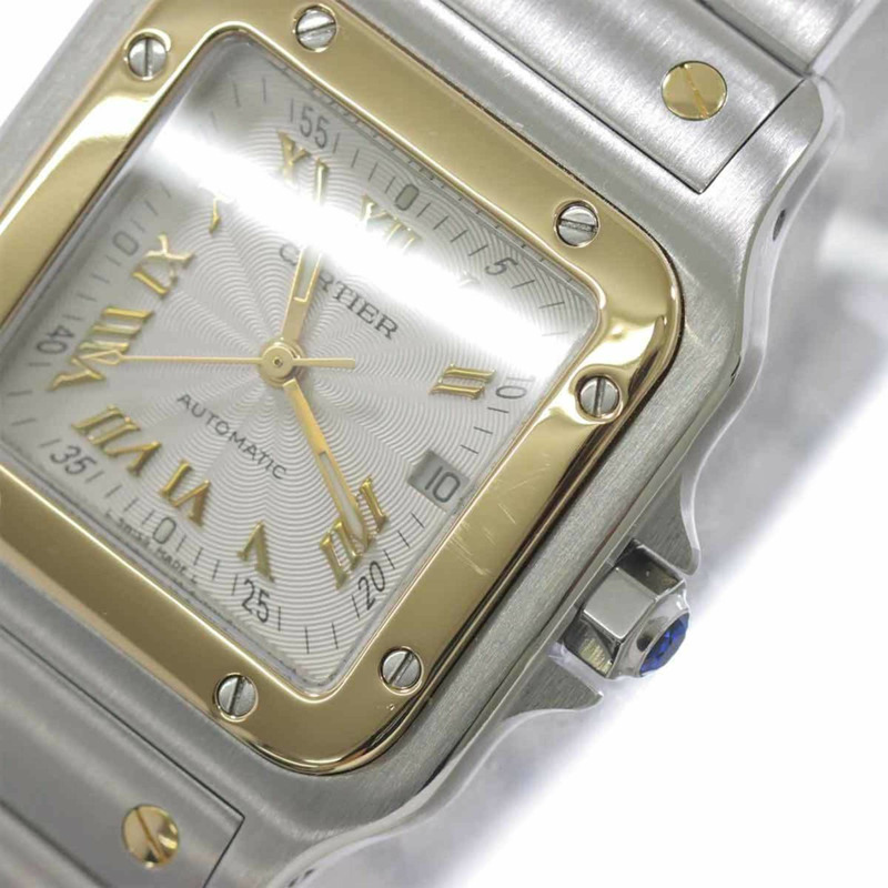 卡地亞 Santos Galbee LM 雙色 W20041C4 男士腕錶,18K 黃金材質,自動上鍊機芯-6