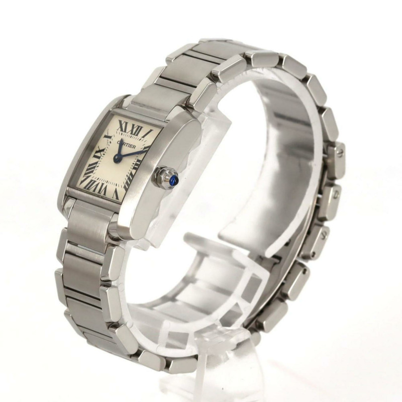 卡地亞 Tank Française SM W51008Q3 不鏽鋼石英錶-1