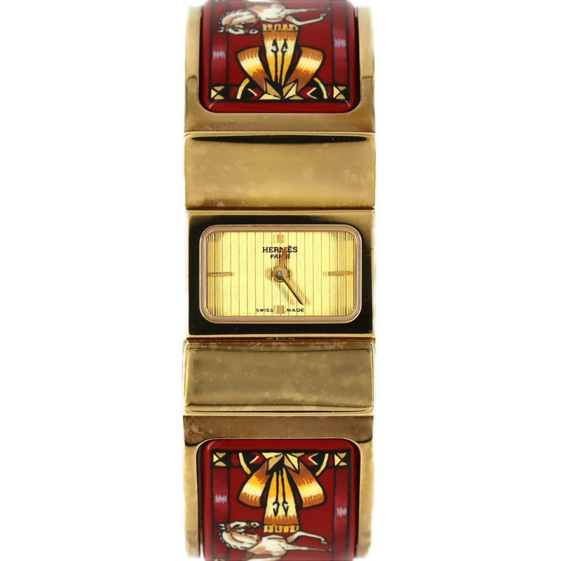 Hermès Roquet 琺瑯 GP LO1.201 石英腕錶-0