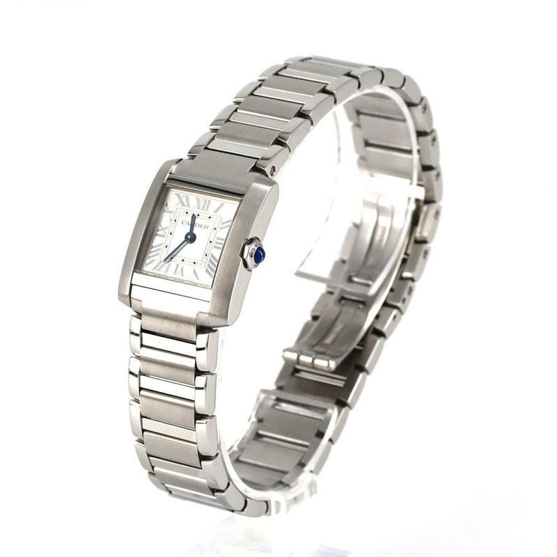 卡地亞 Tank Française SM WSTA0065 不鏽鋼石英錶-1