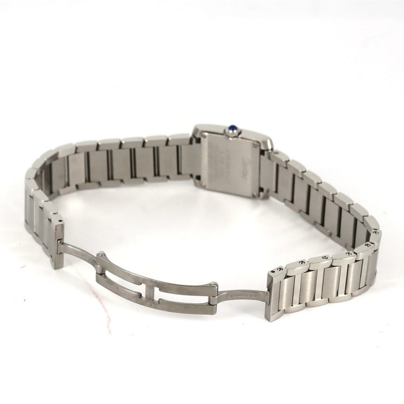 卡地亞 Tank Française SM WSTA0065 不鏽鋼石英錶-7