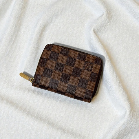 莉亞精品♡LV 棋盤格ㄇ拉零錢包 二手美品