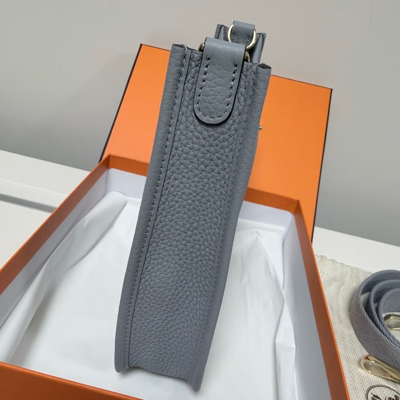 愛馬仕 mini Evelyne 木偶灰金釦-5