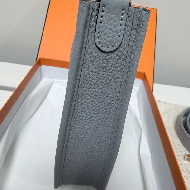 愛馬仕 mini Evelyne 木偶灰金釦-6