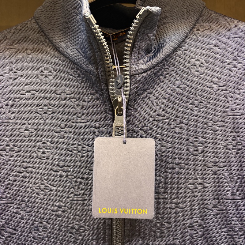 Louis Vuitton 全新 深藍色 暗紋 浮雕 老花 外套-14