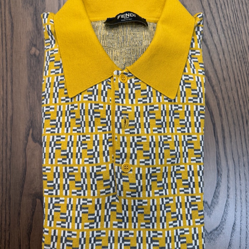 Fendi 特殊老花羊毛針織polo衫-1