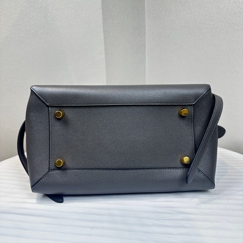 賽琳/Celine Belt Bag 大號大象灰牛皮鯰魚包28x16x24cm-4