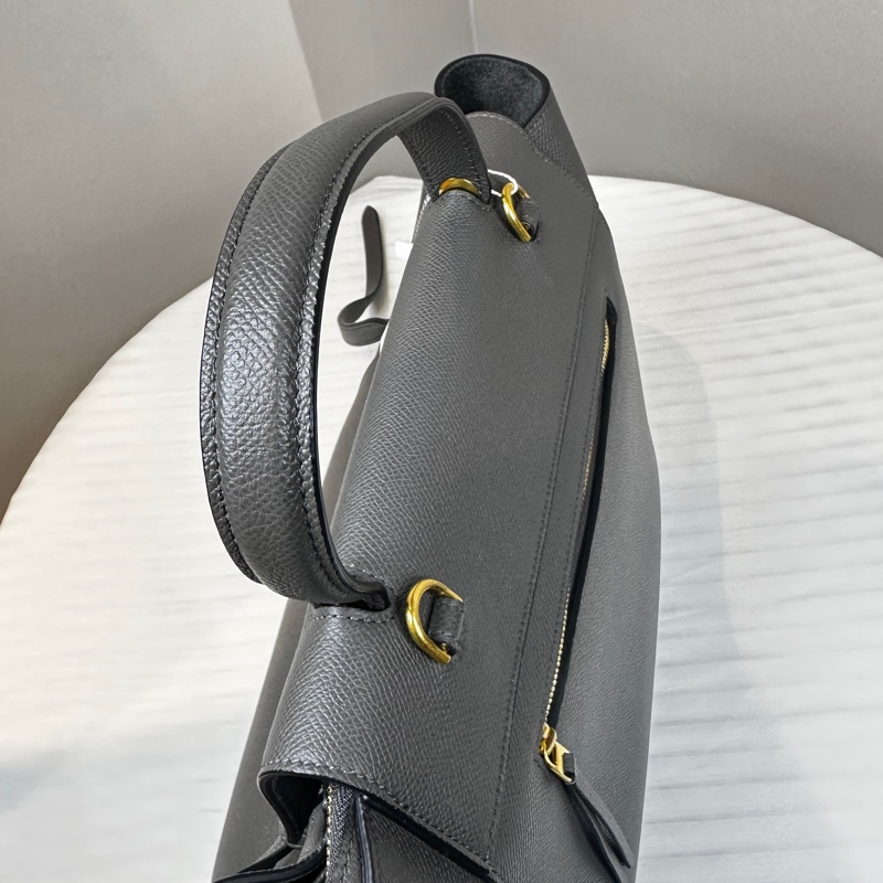 賽琳/Celine Belt Bag 大號大象灰牛皮鯰魚包28x16x24cm-5