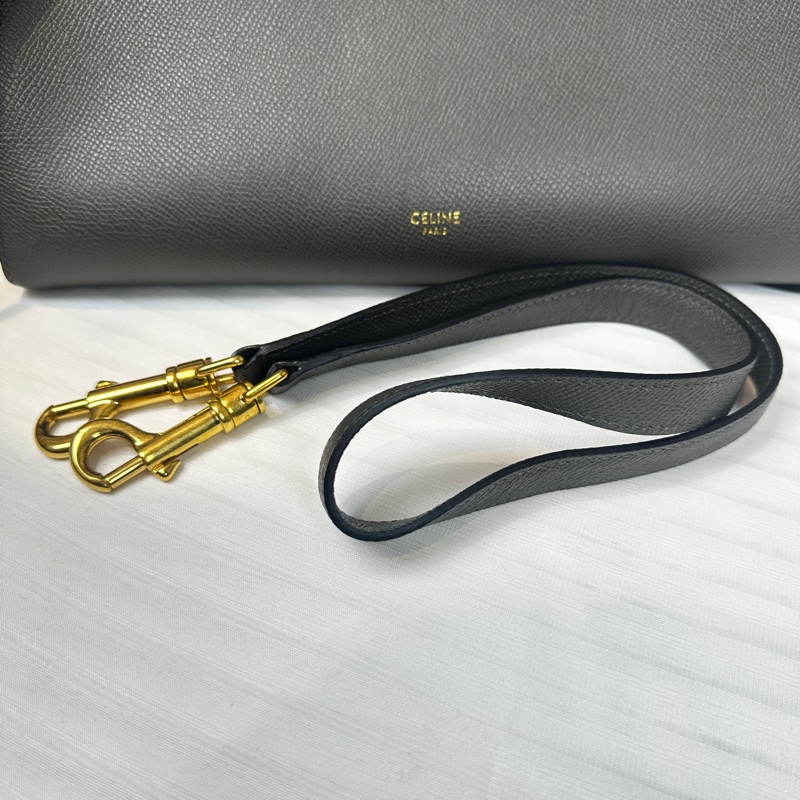 賽琳/Celine Belt Bag 大號大象灰牛皮鯰魚包28x16x24cm-7